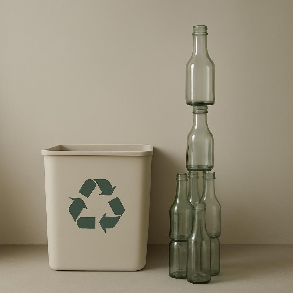 Contenedor de Residuos y Botellas Vacías.